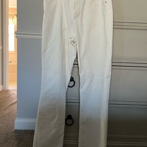White Straight-Leg Pants